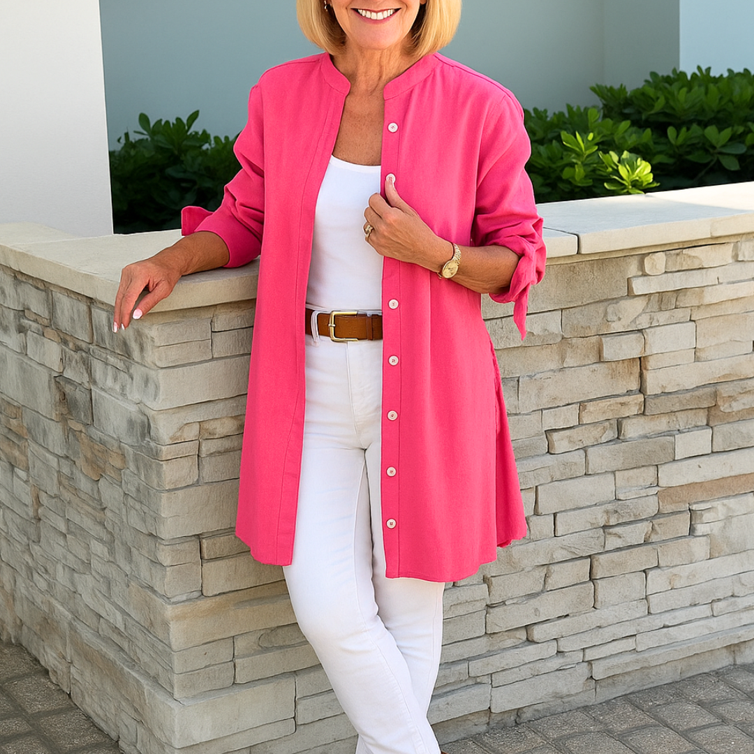 Margaret™ - Elegant Skjortblus Med Rosettärmar