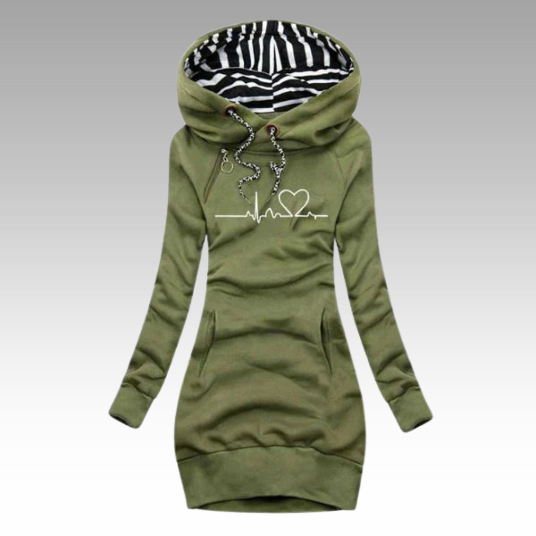 Knitelle™ - Stilfull & Bekväm Stickad Klänning med Print