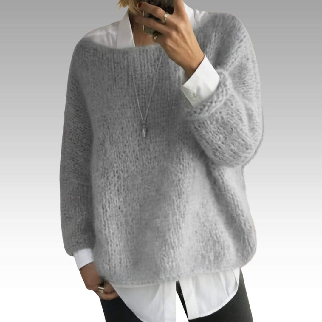 Sofira™ - Tidlös Stickad Tröja med Mjuk Look