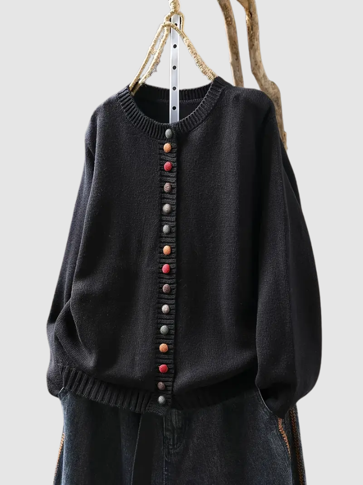 Callie™ - Kofta med Färgade Knappar