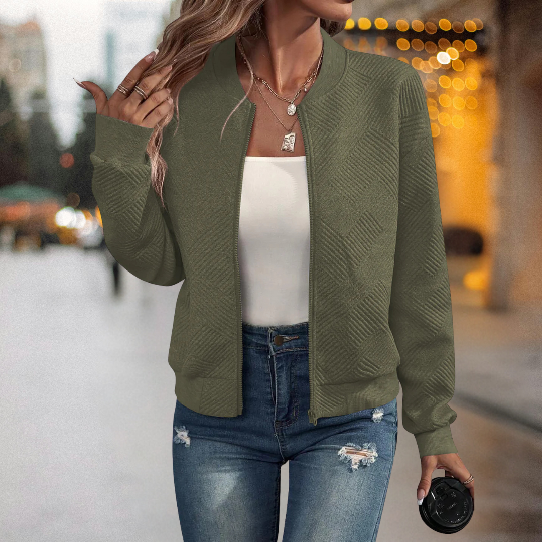 Fanny™ – Varm och Bekväm Bomberjacka med Struktur