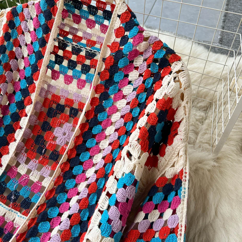 Iris™ - Färgglad Stickad Kofta