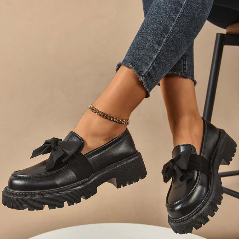 Ravisse™ - Eleganta och Söta Platåloafers med Rosett