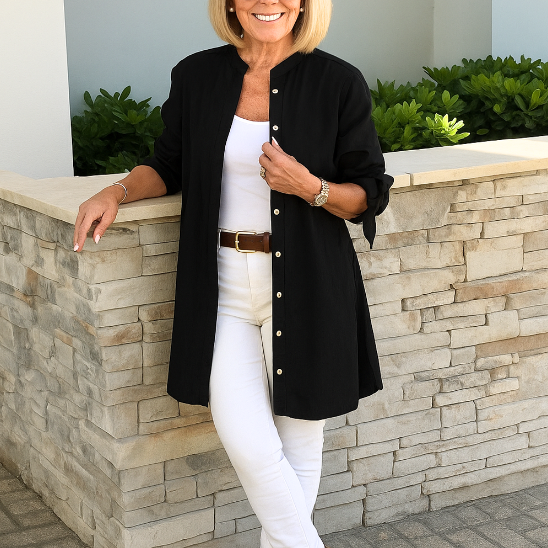 Margaret™ - Elegant Skjortblus Med Rosettärmar