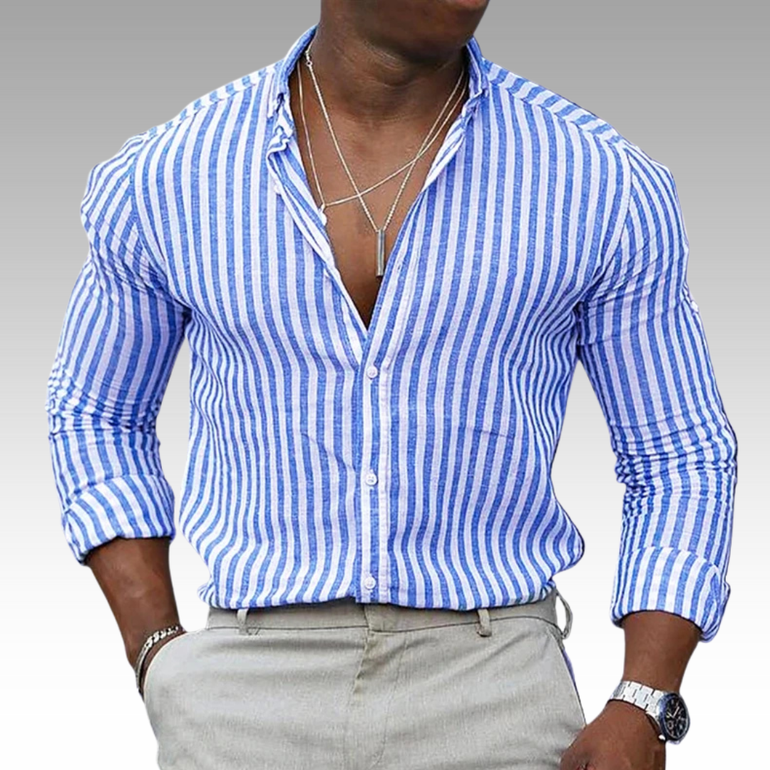 Timo™ - Randig Skjorta för Män – Snygg & Självsäker